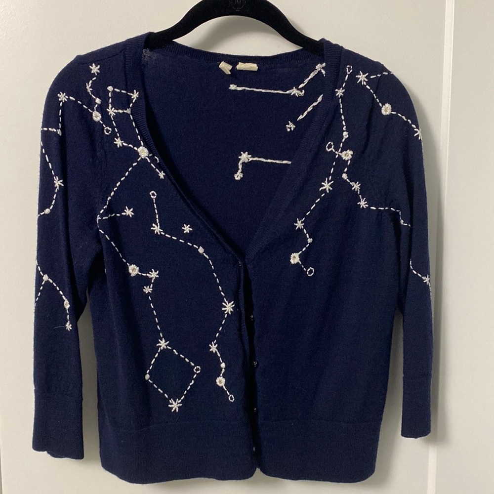 Anthropologie Moth Flower Cardigan